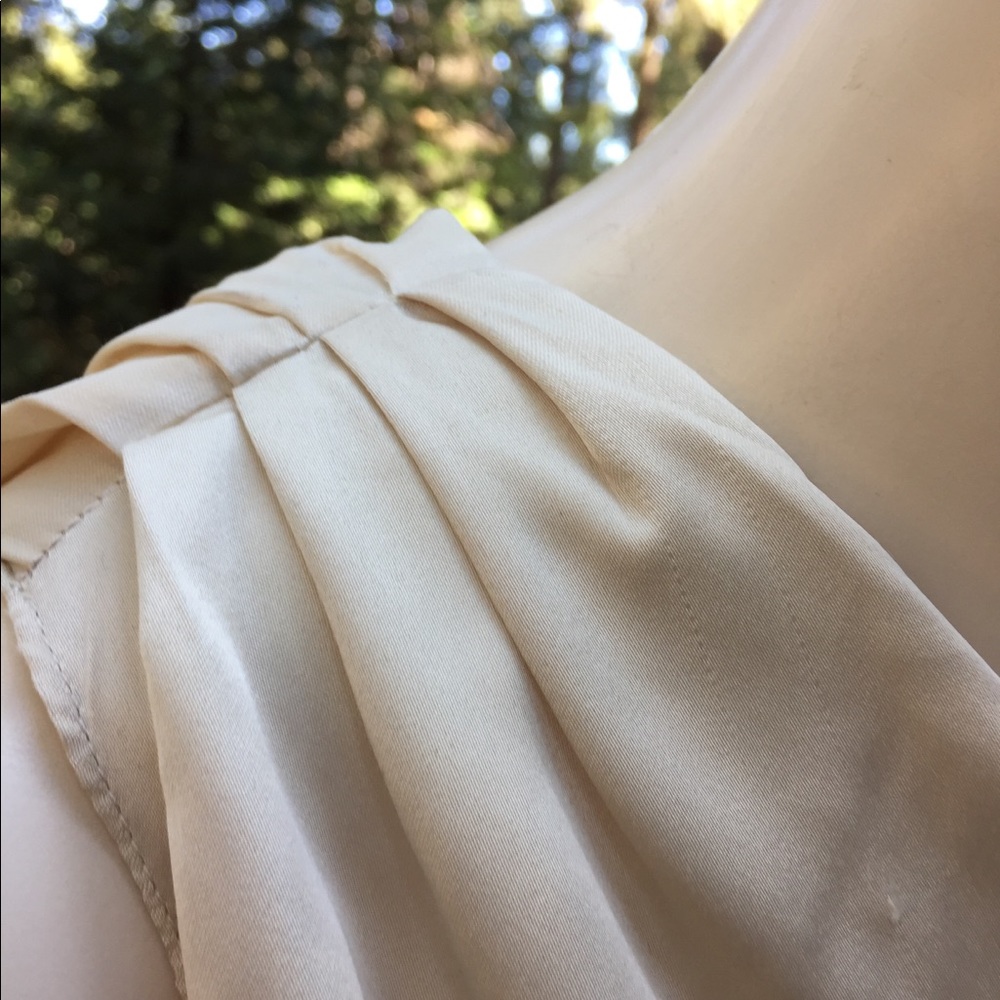 Black Label ruched one shoulder creamy silk camisole, one shoulder top - Picture 3 of 9